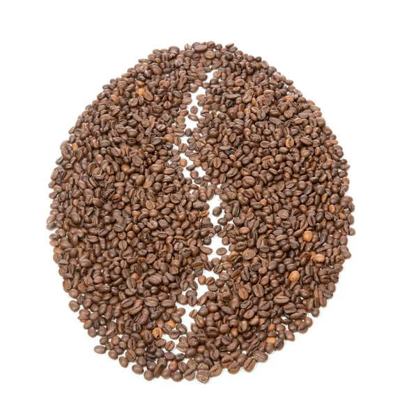 Big coffee bean made of arabica Coffee beans — Stock Photo, Image