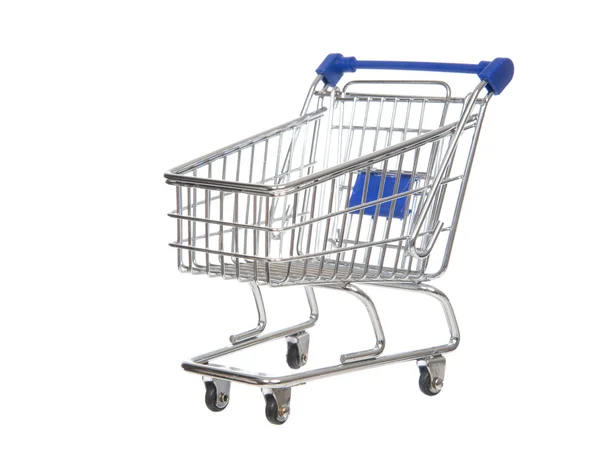 Empty shopping cart for sale isolated — Stock Photo, Image