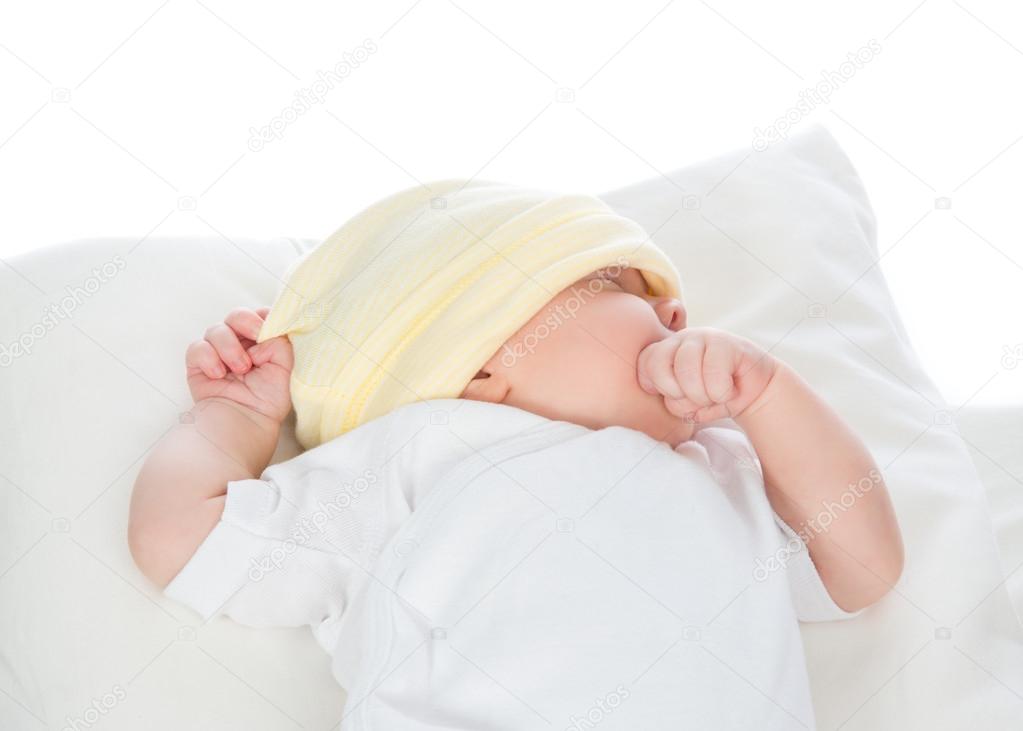 Nouveau Ne Bebe Fille Dormir Sur Son Dos Image Libre De Droit Par Dml5050 C