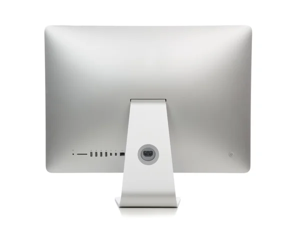 New monitor computer back side isolated — Stock Photo, Image