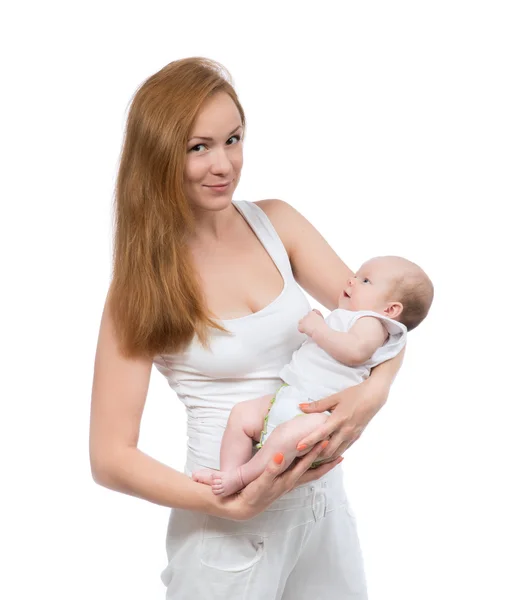 Liebevolle Mutter hält ihr Kleinkind — Stockfoto