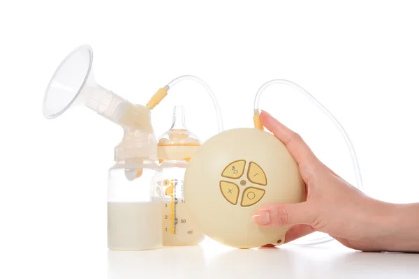 New compact electric breast pump to increase milk — Stock Photo, Image