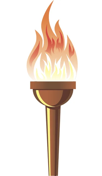 Vektor illustration av olympiska spelen flammande fackla — Stock vektor