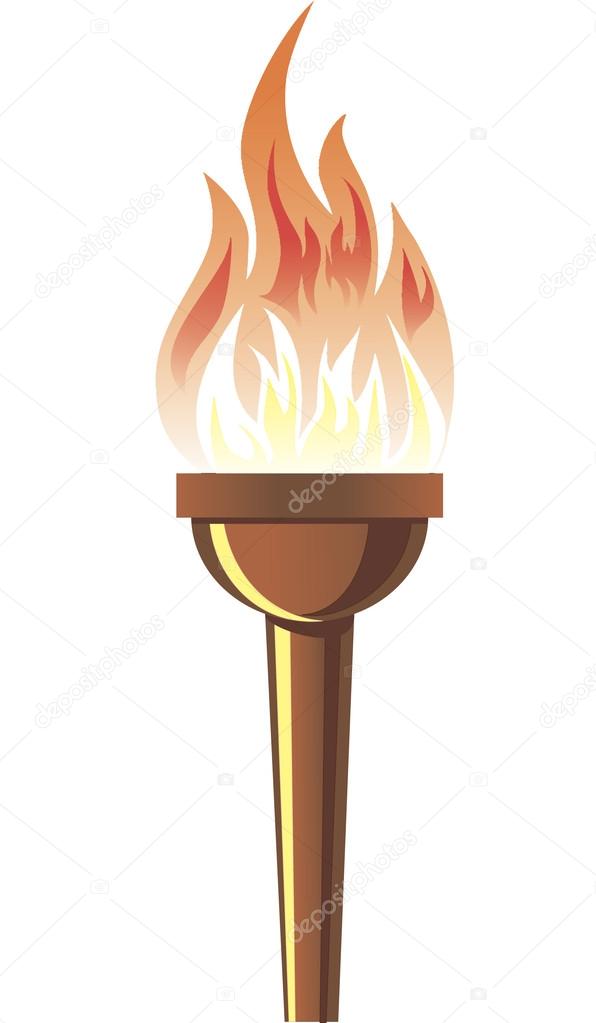 Vector illustration of olympic games flaming torch