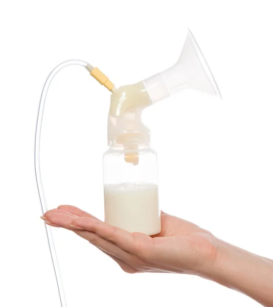 Compact electric breast pump to increase milk supply — Stock Photo, Image