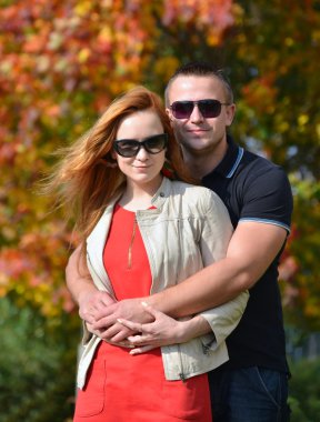 Çift altın sonbahar zevk sezon sonbahar