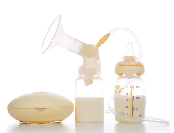 Bomba de mama para aumentar a oferta de leite para amamentação — Fotografia de Stock