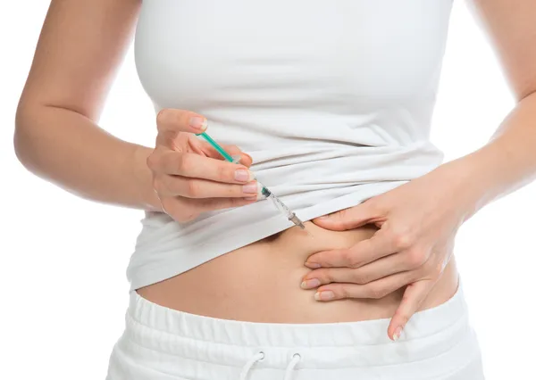 diyabet insülin enjeksiyonu ile şırınga ilaç doz ile