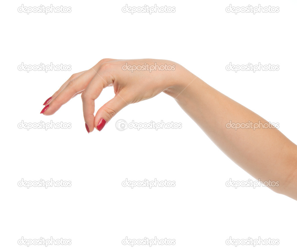 Woman hand hold sign virtual business card