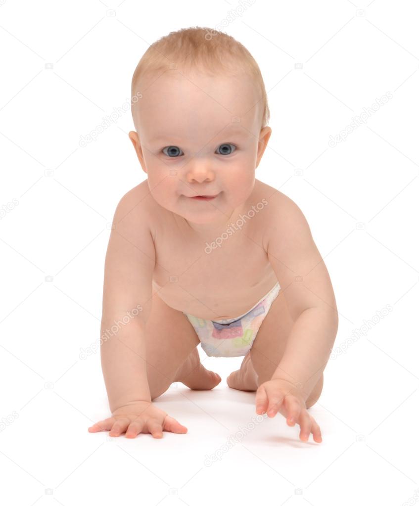Infant child baby toddler sitting or crawling 