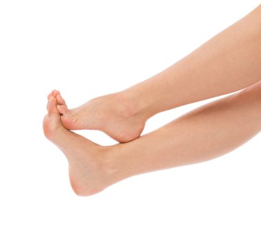 güzel bir kadın bacağı diz ve parmak 