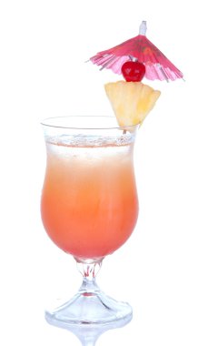Red alcohol tequila sunrise or cosmopolitan cocktail  clipart