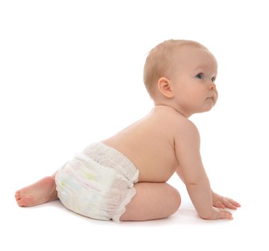 gezinme ters mutlu smili oturan bebek çocuk bebek toddler