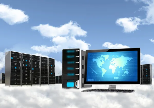 Cloud computing koncept serveru — Stock fotografie