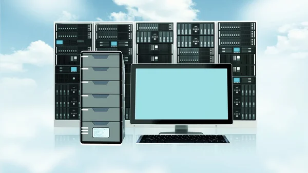 Concepto de servidor Cloud — Foto de Stock