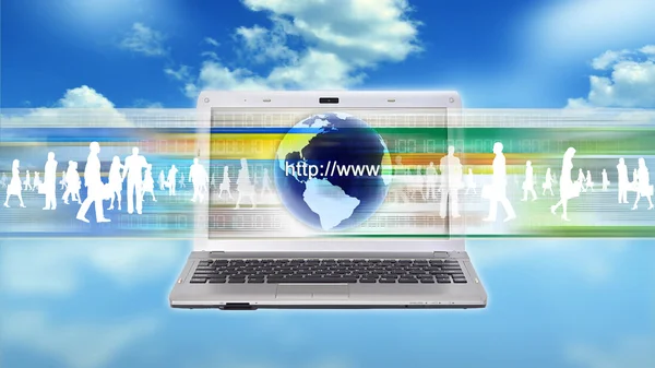 Internet business arbetare — Stockfoto