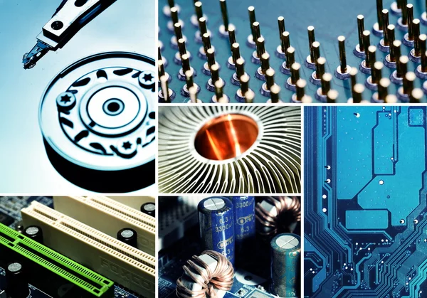Computer Hardware Collage — Stock Photo, Image