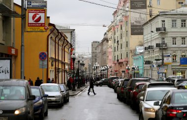 eski arbat Moskova'da sokak