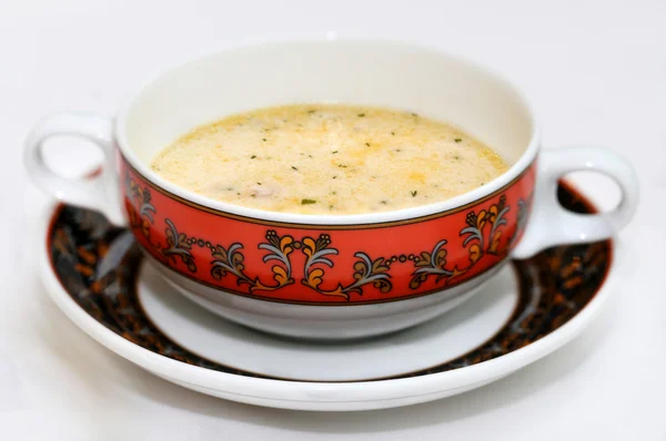 Plate with soup — Stock Photo, Image