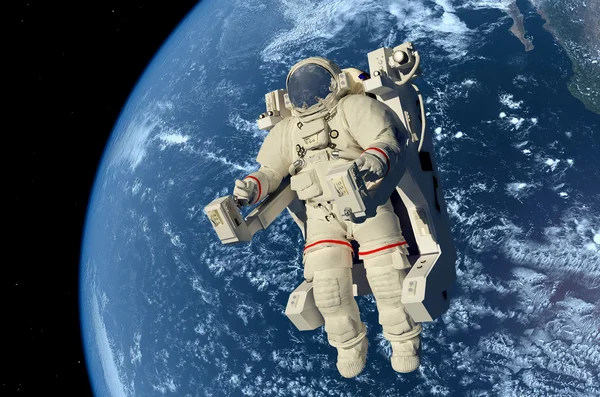 Astronauta en el espacio exterior — Foto de Stock