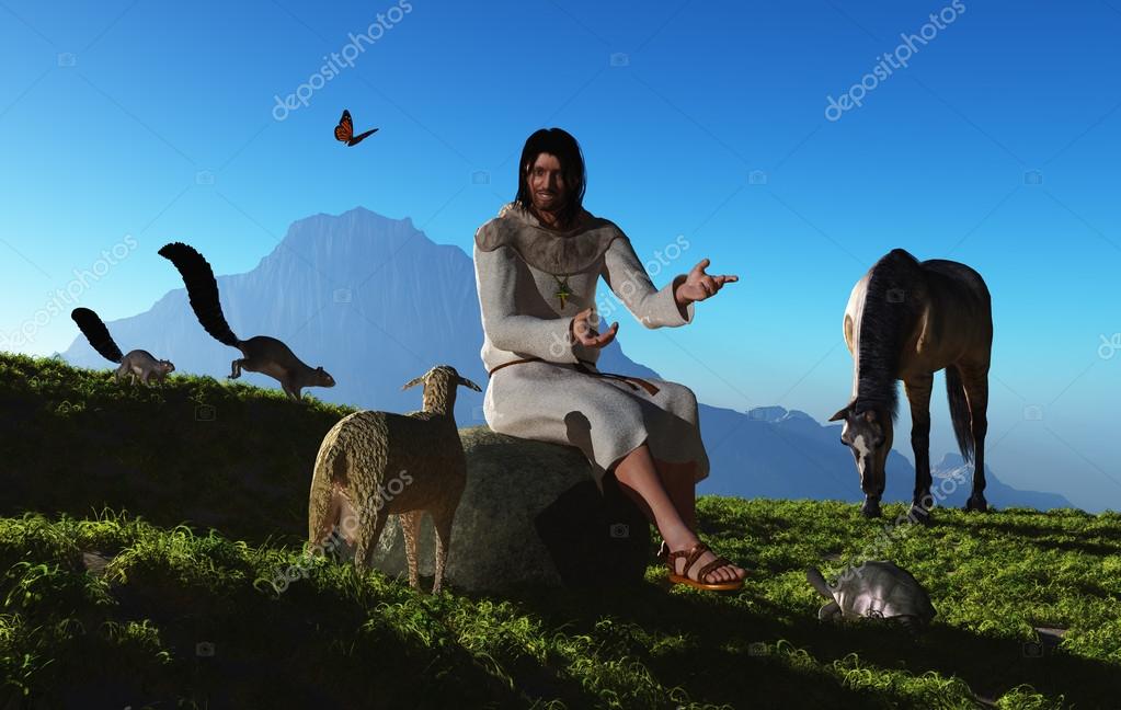 Jesus e os animais — Fotografias de Stock © Iurii 13717775