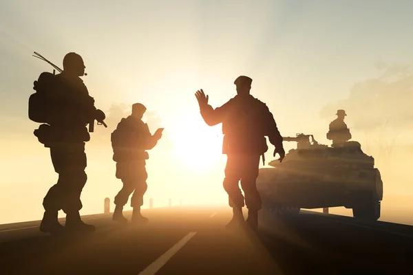 Un groupe de soldats Image En Vente