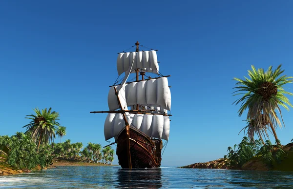 Ancient sailing — Stock Photo, Image