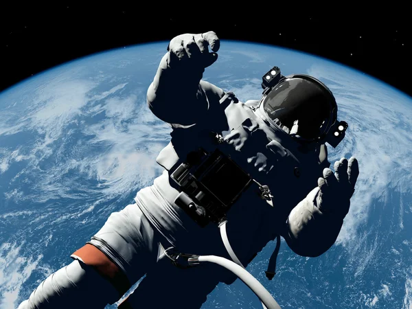 De astronaut in de ruimte "elemen ts van deze afbeelding ingericht door nasa" — Stockfoto