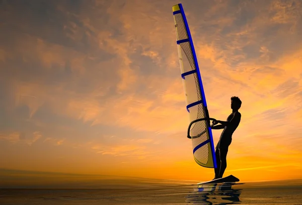 Sunset surfer — Stockfoto