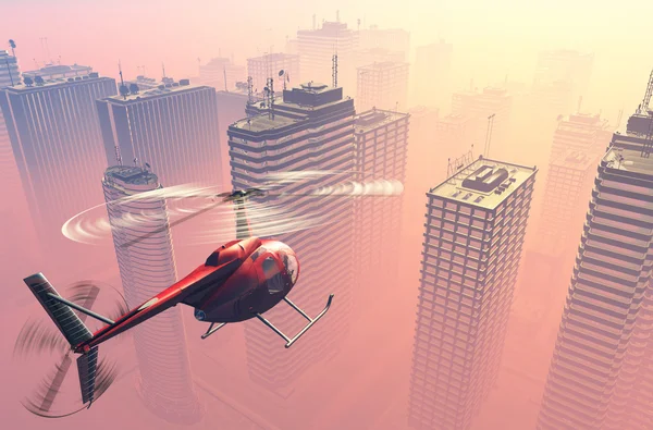 Civil helikopter — Stockfoto