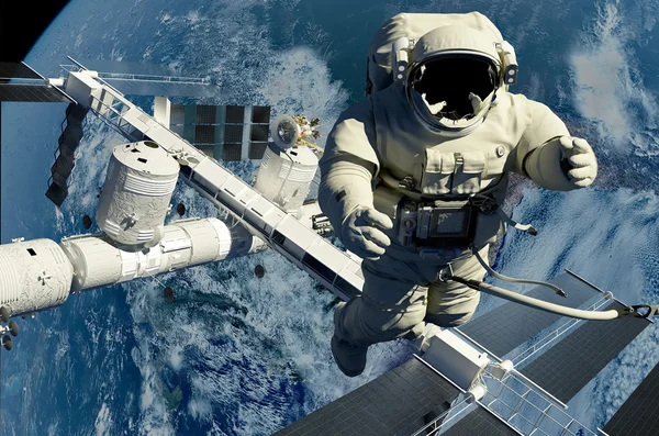 宇航员在外层空间 — 图库照片