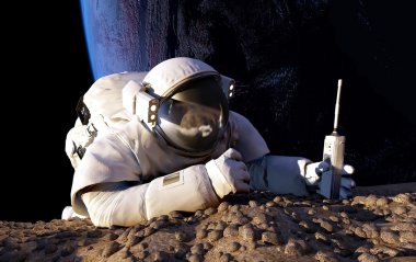 uzayda astronot