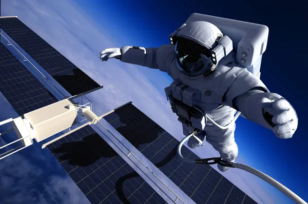 El astronauta en el espacio exterior —  Fotos de Stock