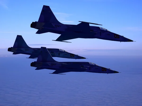 El grupo de aviones militares — Foto de Stock