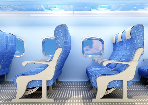 Interior passenger aircraft. — Stock Photo, Image