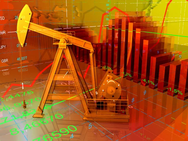 Petróleo y gráficos —  Fotos de Stock