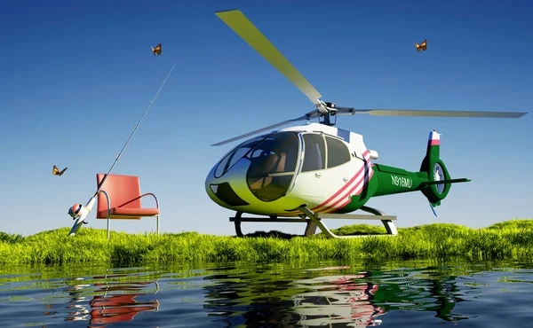 Civilian helicopter — Stock Photo, Image