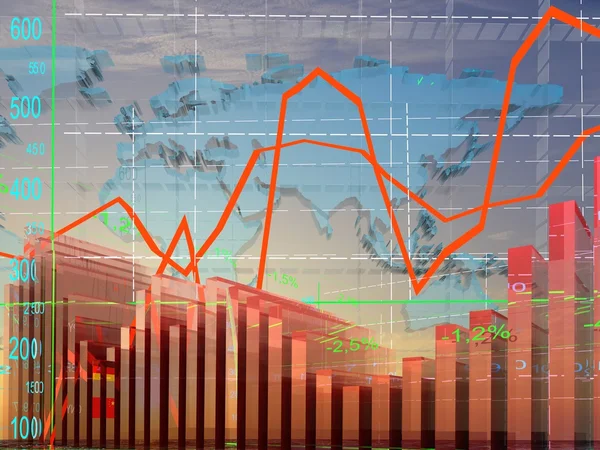 De currency exchange rates. — Stockfoto