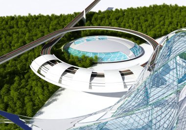 Beyaz arkaplan 3d oluşturma üzerinde bir kulübenin grafiksel temsili