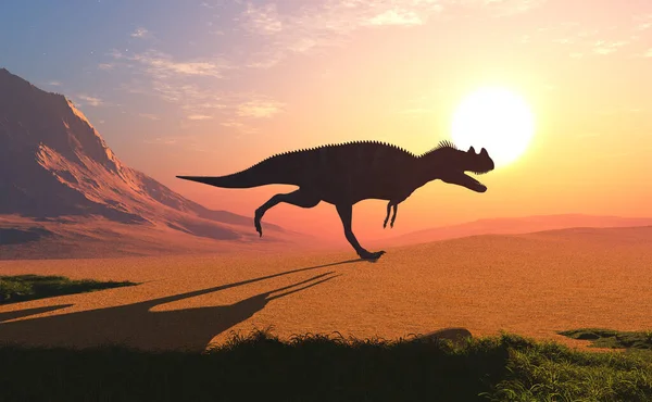 Dinosaurio Gigante Fondo Del Cielo Colorido Render — Foto de Stock