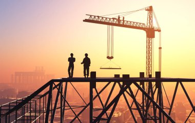 Siluet boru ve inşaatçılar, 3D görüntüleme