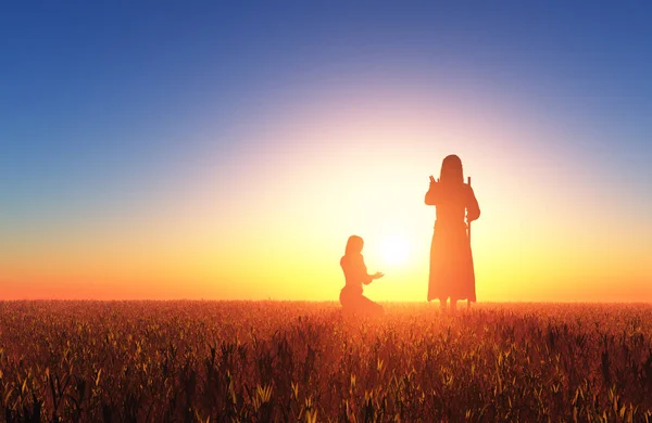 Jezus Het Volk Renderen — Stockfoto