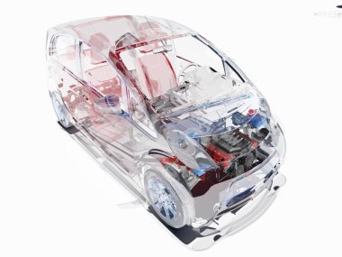 Beyaz arka planda 33d model arabalar.