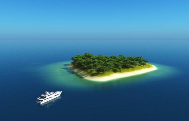 Denizde bir ada..., 3D render