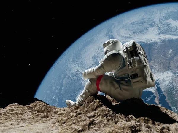 Astronaut Jsou Planetě Elemen Tohoto Obrazu Vybaven Nasa Vykreslení — Stock fotografie