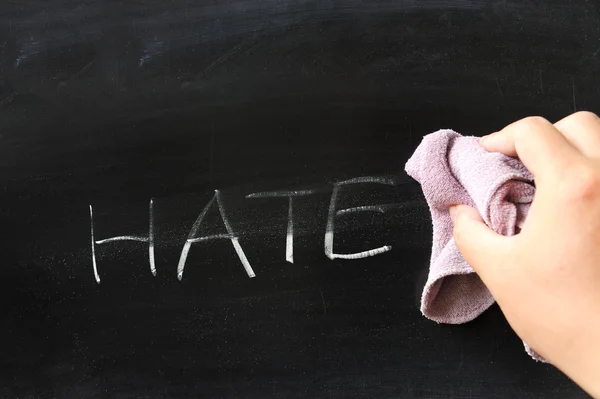 Wiping off hate — Stock Photo, Image