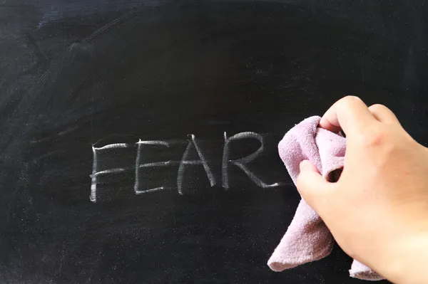 Wiping off fear — Stock Photo, Image