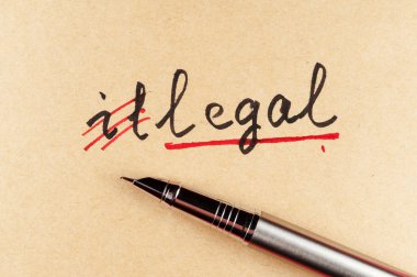 Illegal to legal clipart