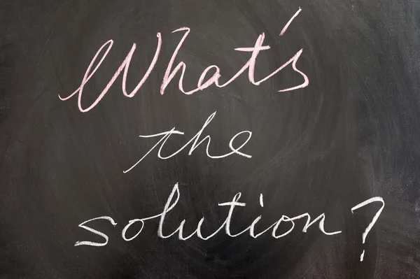 What's the solution? — Stock Photo, Image