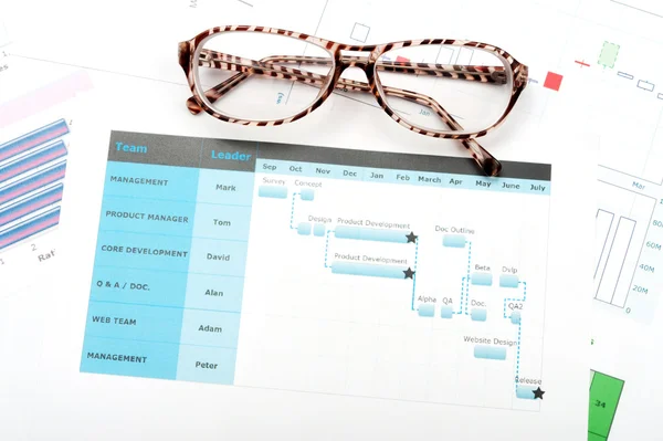 Gantt の図表 — ストック写真